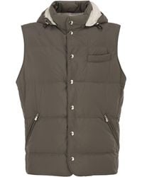 Brunello Cucinelli - Padded Hooded Gilet - Lyst
