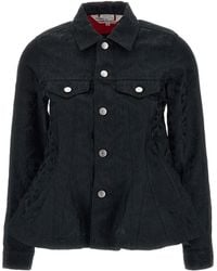 Comme des Garçons - Damask-Pattern Peplum Jacket - Lyst