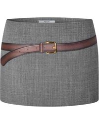 Prada - Trompe Mini Skirt - Lyst