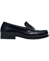 Alohas - Rivet Penny-Slot Leather Loafers - Lyst
