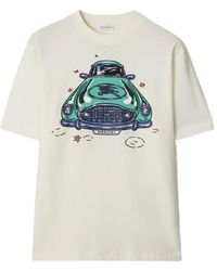 Burberry - Car Cotton T-Shirt - Lyst