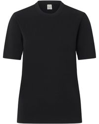 TOTEME - Totême Short Sleeved Knitted Top - Lyst
