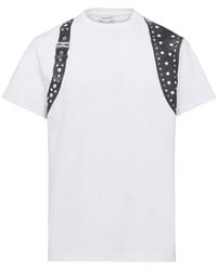McQueen - Harness-Detailed Crewneck T-Shirt - Lyst