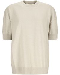 Jil Sander - Round Neck Knitted T-Shirt - Lyst