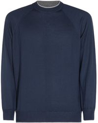 Eleventy - Textured Crew Neck Knitted Sweater - Lyst