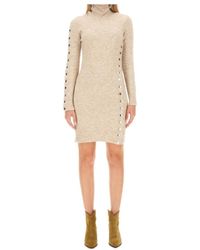 Isabel Marant - Turtleneck Knitted Mini Dress - Lyst