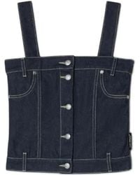 Off-White c/o Virgil Abloh - Corset-Style Denim Top - Lyst