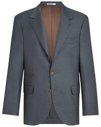 Brunello Cucinelli - Super 150S Virgin-Wool Four Season Batavia Twill Blazer - Lyst