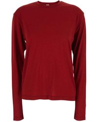 TOTEME - Crew Neck Long Sleeve T-Shirt - Lyst