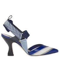 Fendi - Iconic Colibrì And Hagfish And Mesh High-Heeled Slingbacks - Lyst