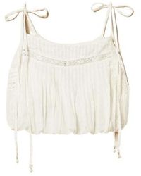 Twinset - Lace Tie-Shoulder Cropped Top - Lyst