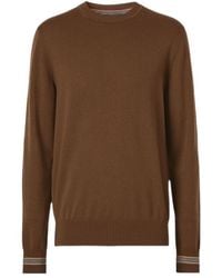 Burberry - Icon Stripe-Trim Wool Jumper - Lyst
