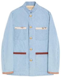 Valentino - Denim Safari Jacket - Lyst