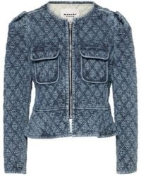 Isabel Marant - Quilted Denim Jacket - Lyst