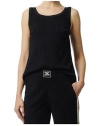 Elisabetta Franchi - Button Detailed Knit Top - Lyst