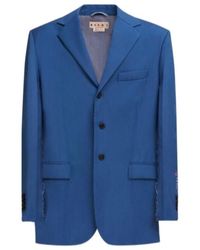 Marni - Wool-Mohair Blazer With Mending - Lyst