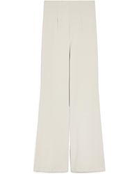 Sportmax - High-Waisted Scuba Jersey Trousers - Lyst