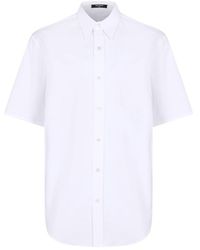 Balmain - Regular Fit Short-Sleeved Poplin Shirt - Lyst