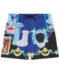 Versace - Graphic-Print Swim Shorts - Lyst
