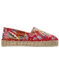 Etro - Pattern-Printed Platform Espadrilles - Lyst