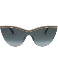 Jimmy Choo - Eyewear Cat-Eye Frame Glittered Sunglasses - Lyst