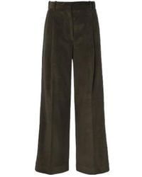 Rohe - Pleated Cotton Corduroy Wide-Leg Pants - Lyst