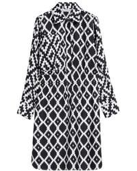 Max Mara - Printed Silk Twill Shirt Dress - Lyst