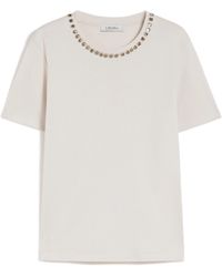 Max Mara - Beaded T-Shirt - Lyst