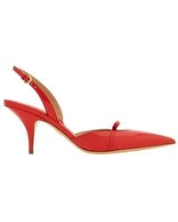 Ferragamo - Ferragamo Bow Detailed Pointed-Toe Slingback Pumps - Lyst