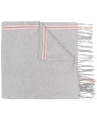 Brunello Cucinelli - Striped Fringe Scarf - Lyst