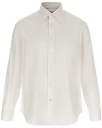 Brunello Cucinelli - Long-Sleeved Curved Hem Shirt - Lyst