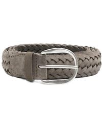 Orciani - Suede Plot Braided Belt 3,5 Cm - Lyst