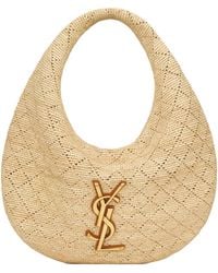 Saint Laurent - Icare Logo Plaque Hobo Bag - Lyst