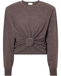 Magda Butrym - Knotted Cropped Wool Sweater - Lyst