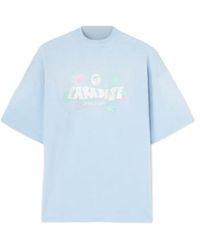 Palm Angels - Paradise Palm Printed Drop Shoulder T-Shirt - Lyst