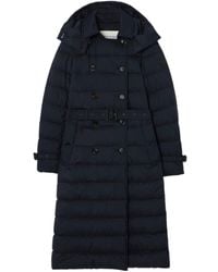 Burberry - Long Nylon Audley Puffer Coat - Lyst