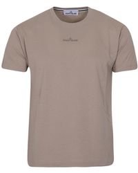 Stone Island - Logo Printed Crewneck T-Shirt - Lyst