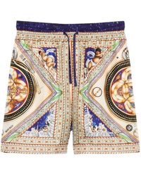 CASABLANCA - Take Me To Church Satin Shorts - Lyst