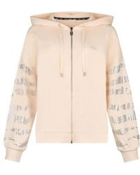 Liu Jo - Studded Zip-Up Hoodie - Lyst
