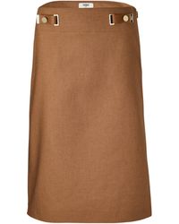 Fendi - Linen Midi Dress - Lyst