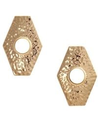 Self-Portrait - Large Hammered Embellished Earrings - Lyst