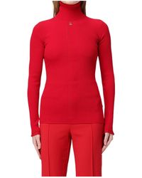 Elisabetta Franchi - Ribbed-Knit Roll-Neck Sweater - Lyst