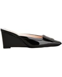 Roger Vivier - Belle Vivier Wedge Mules - Lyst