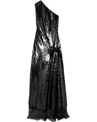 Stella McCartney - One-Shoulder Chiffon-Trimmed Sequined Tulle Gown - Lyst