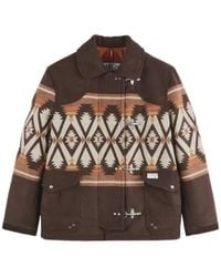 Fay - Geometric-Pattern Toggle-Fastening Jacket - Lyst