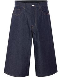 AMISH - Wide-Leg Bermuda Jeans - Lyst