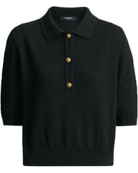 Balmain - Knitted 3-Button Polo Shirt - Lyst