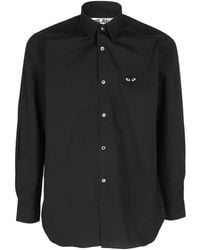 COMME DES GARÇONS PLAY - Heart-Patch Poplin Shirt - Lyst
