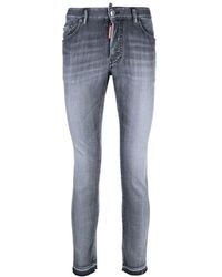 DSquared² - Faded Straight-Leg Skinny Jeans - Lyst