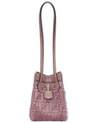 Fendi - Transformable Mauve Ff Jacquard Velvet Mini-Bag - Lyst